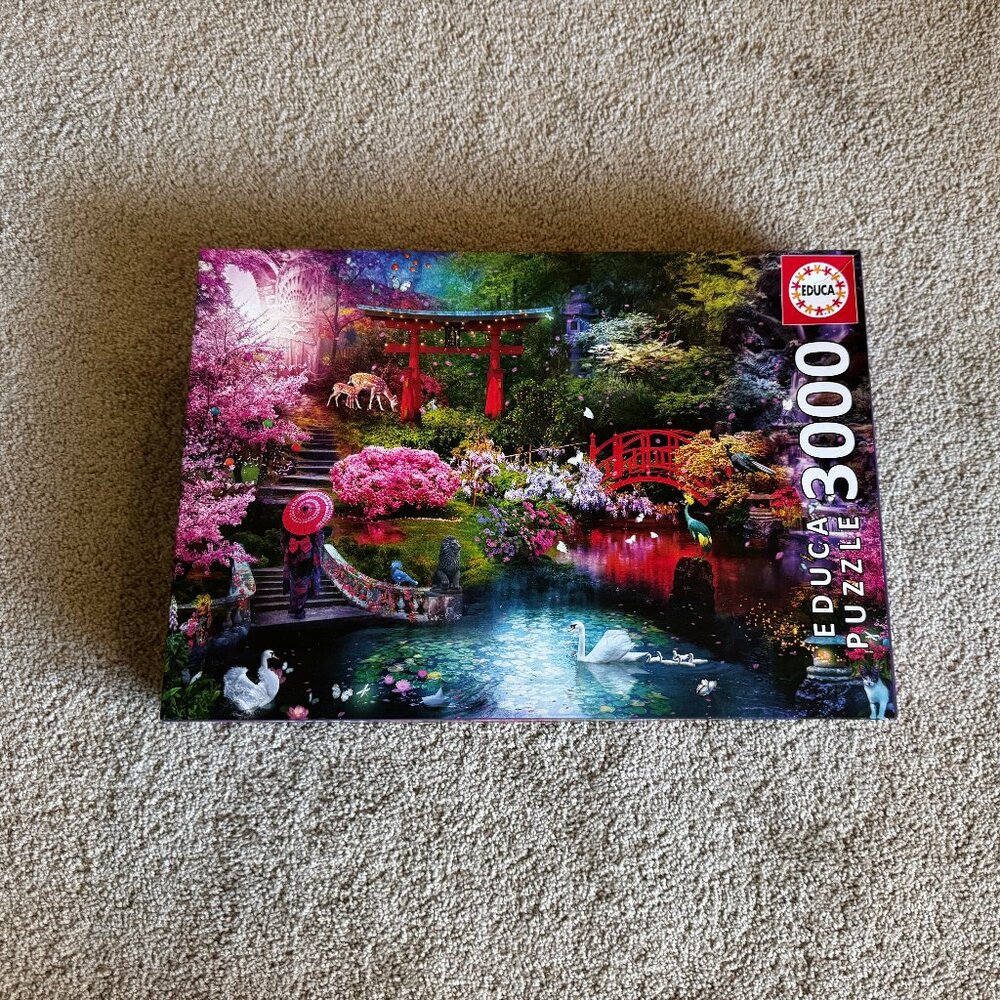 Educa Japanese Garden 3000 Piece Colorful Jigsaw Puzzle Complete